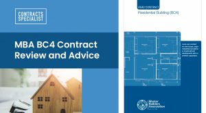 MBA BC4 Contract Review and Advice NSW